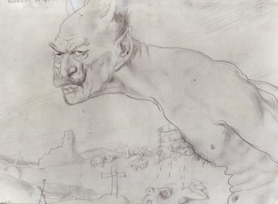 Kaiser Wilhelm as the Devil, 1914 by William Orpen